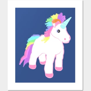 Rainbow Baby Unicorn Posters and Art